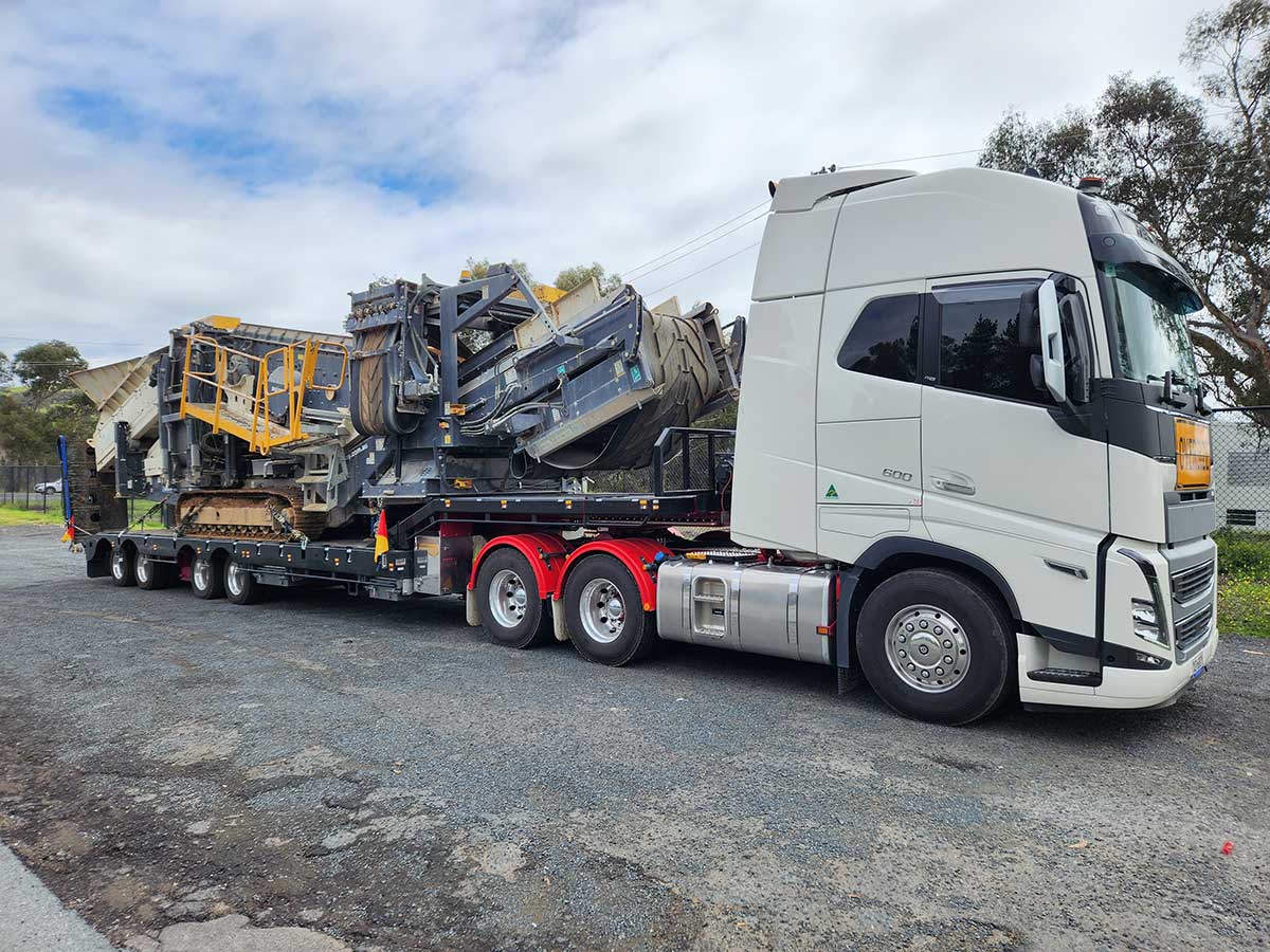tow truck with oversized load 